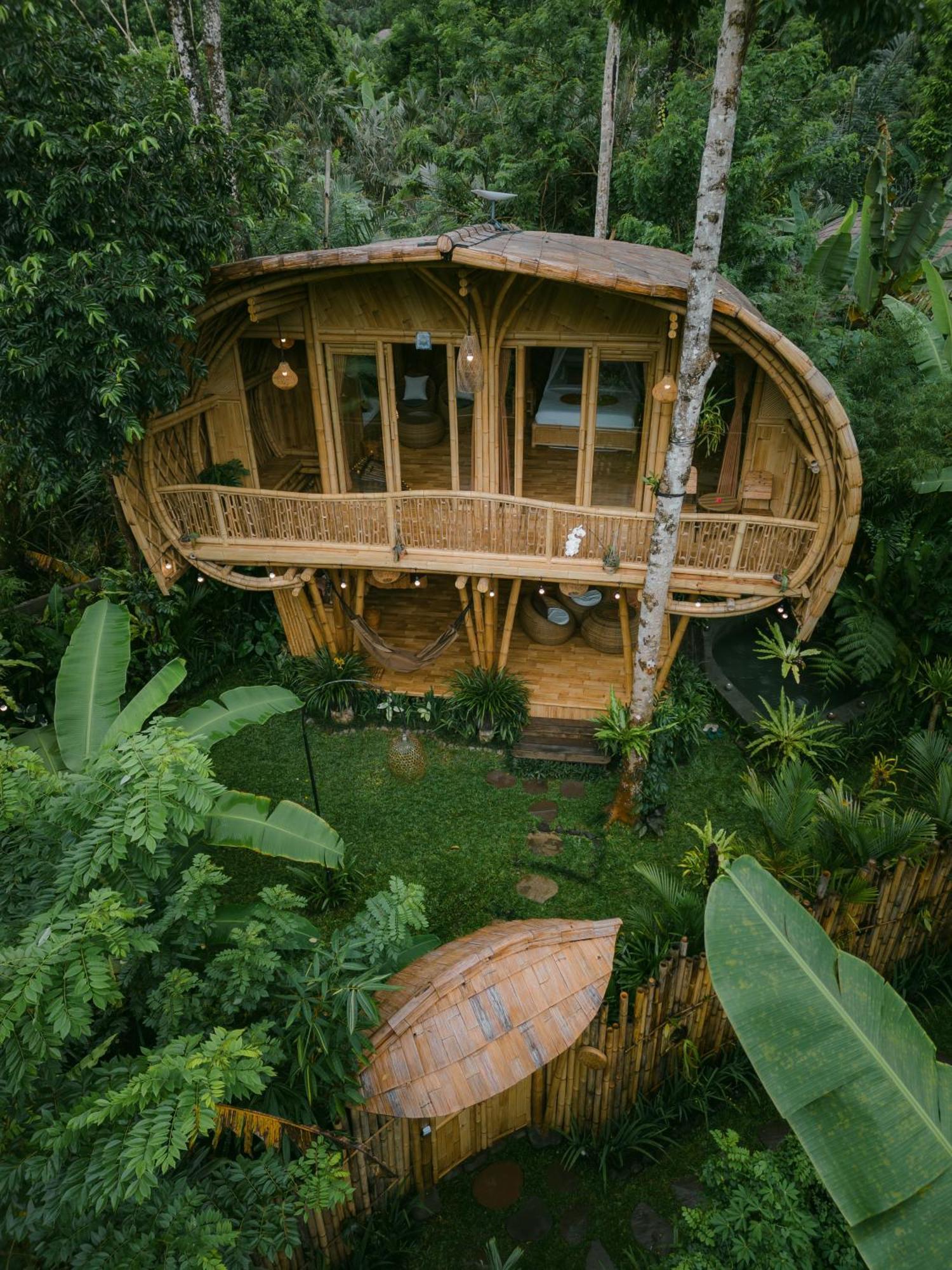 Вилла Alamvaya Bali Bamboo House Сидемен Экстерьер фото