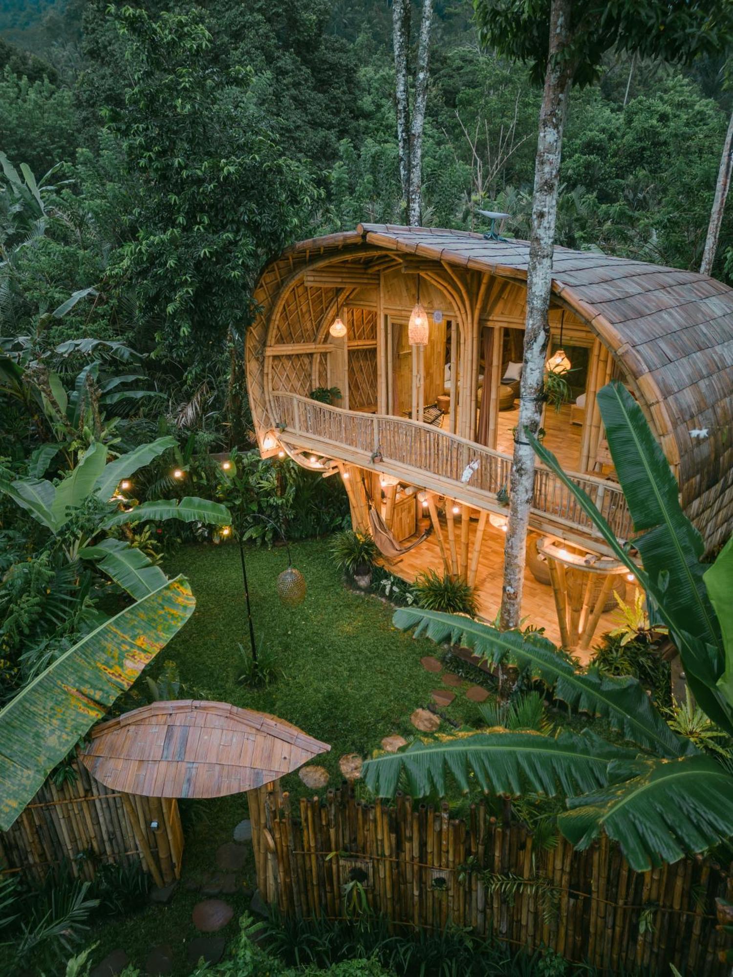 Вилла Alamvaya Bali Bamboo House Сидемен Экстерьер фото