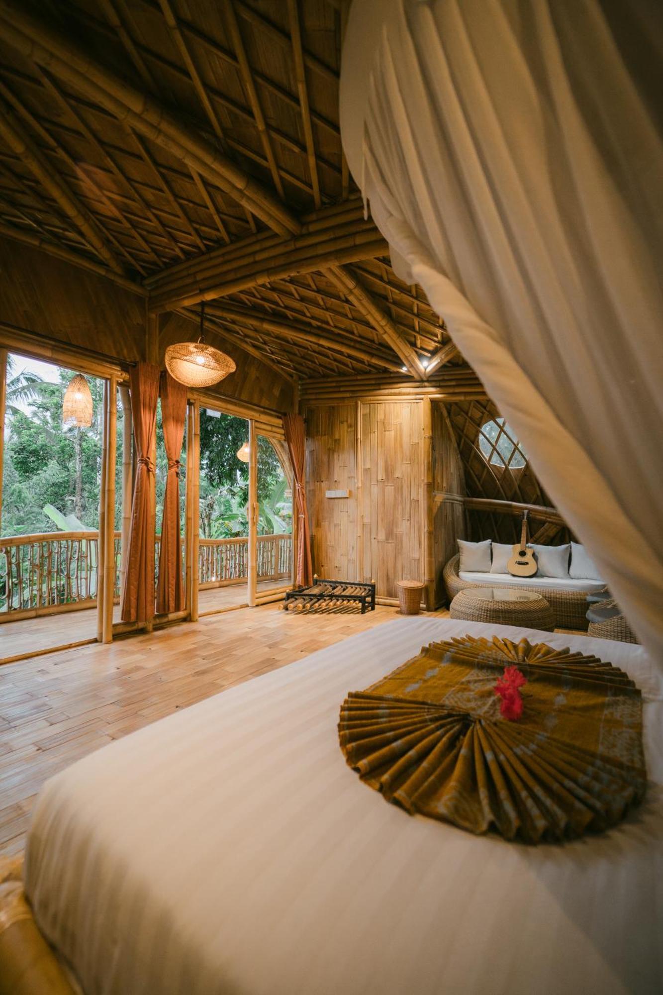 Вилла Alamvaya Bali Bamboo House Сидемен Экстерьер фото