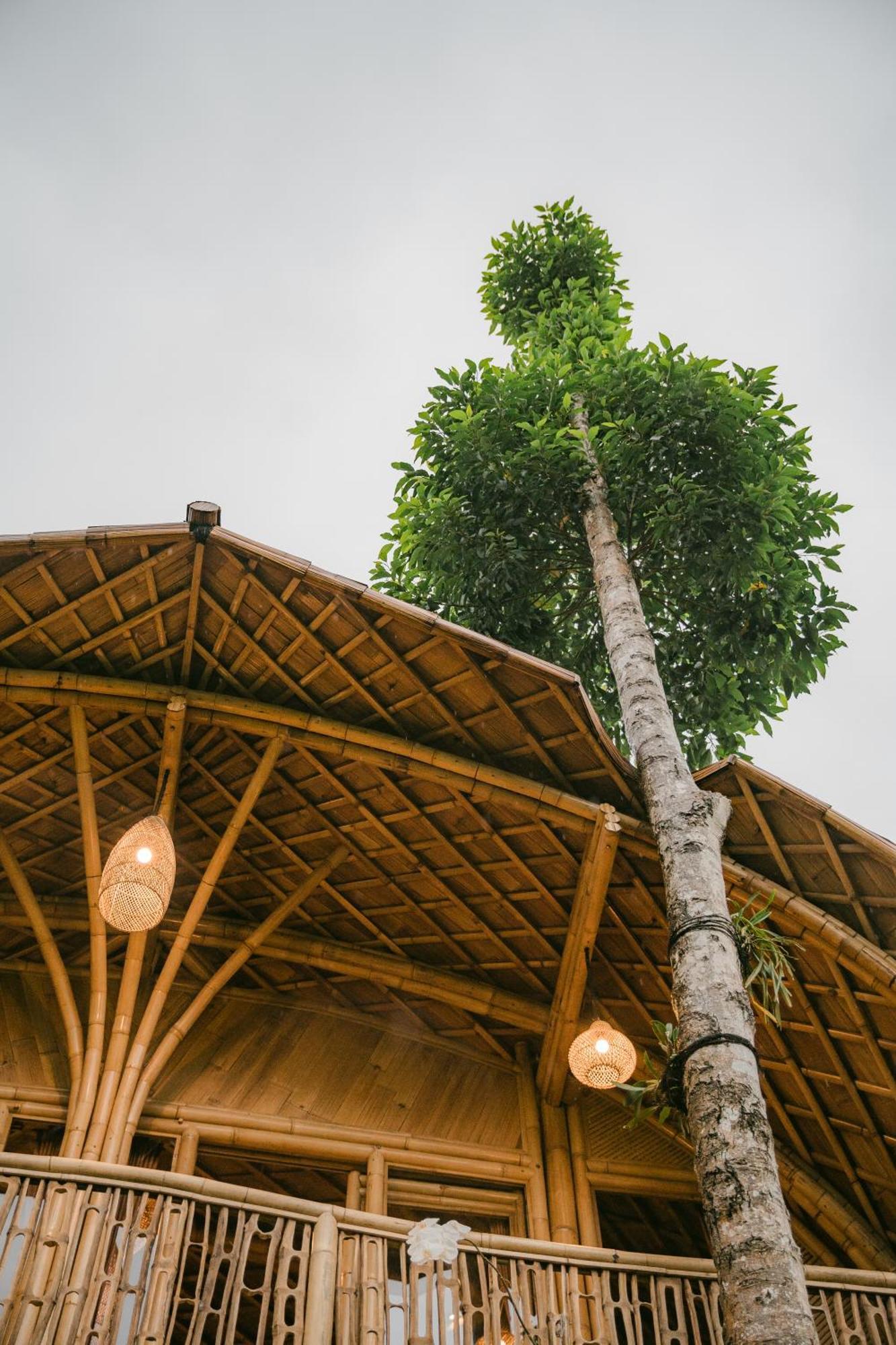 Вилла Alamvaya Bali Bamboo House Сидемен Экстерьер фото
