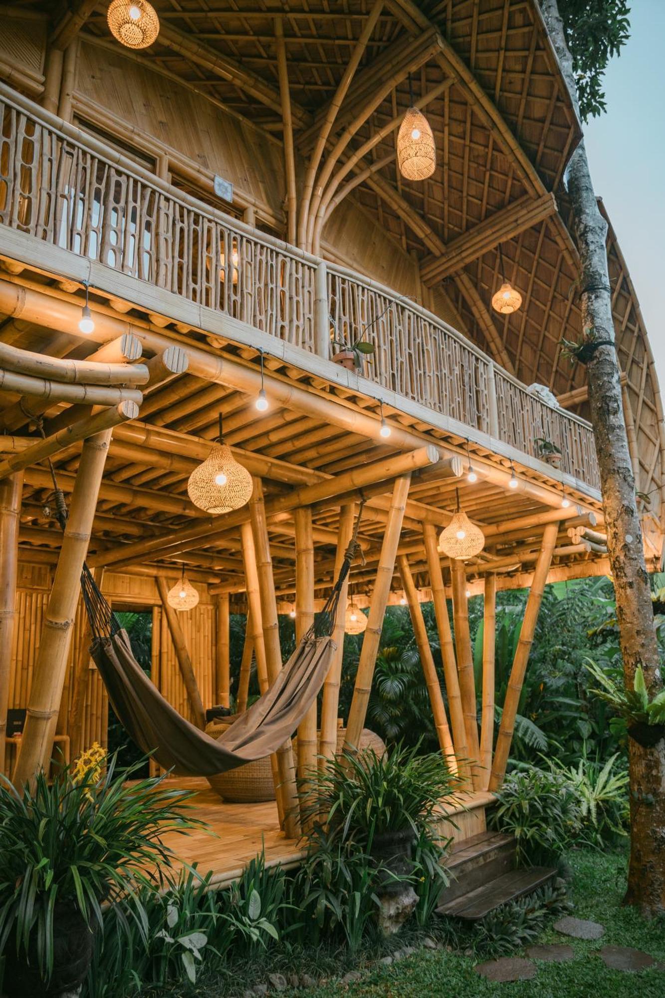Вилла Alamvaya Bali Bamboo House Сидемен Экстерьер фото