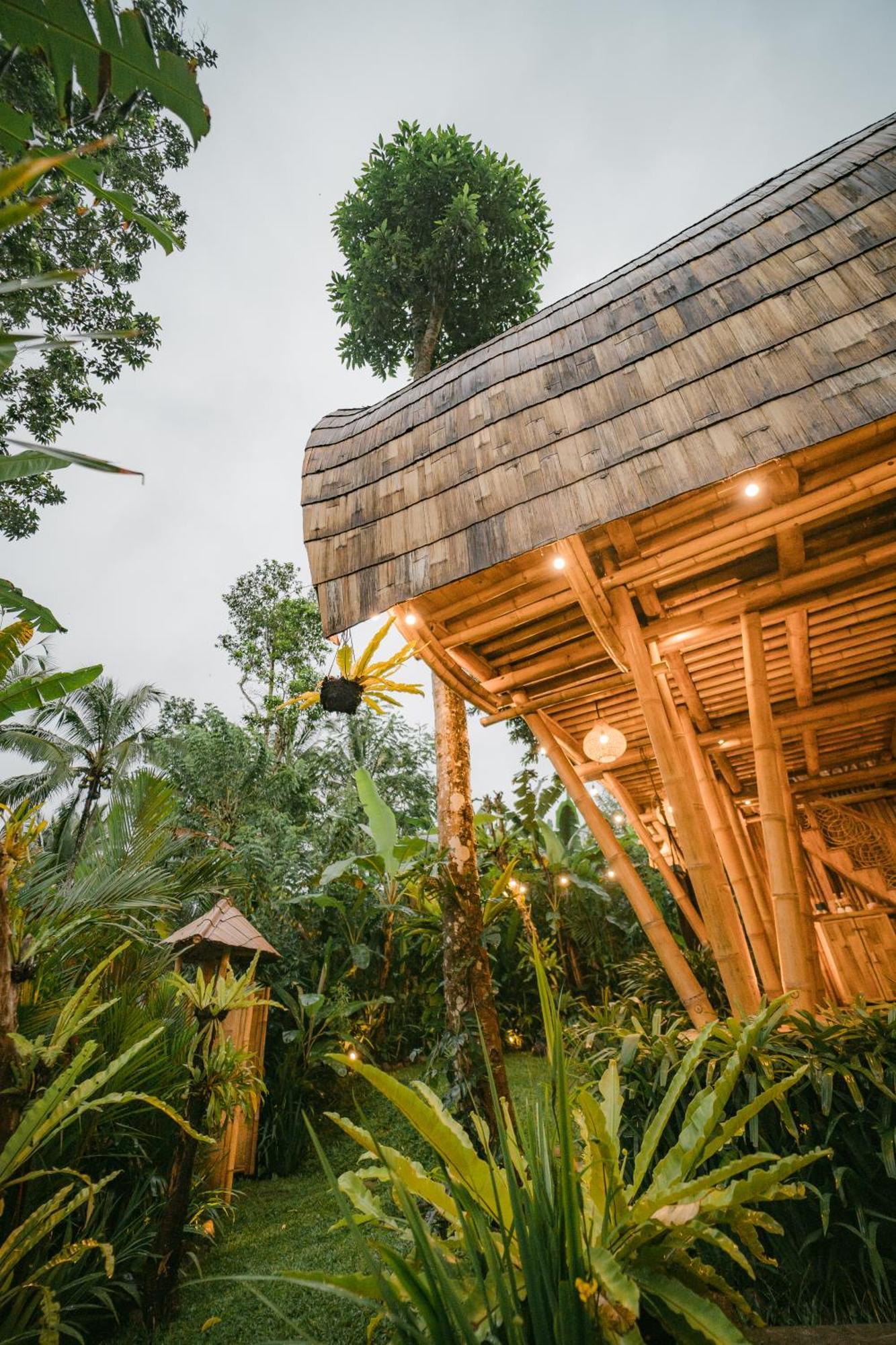 Вилла Alamvaya Bali Bamboo House Сидемен Экстерьер фото