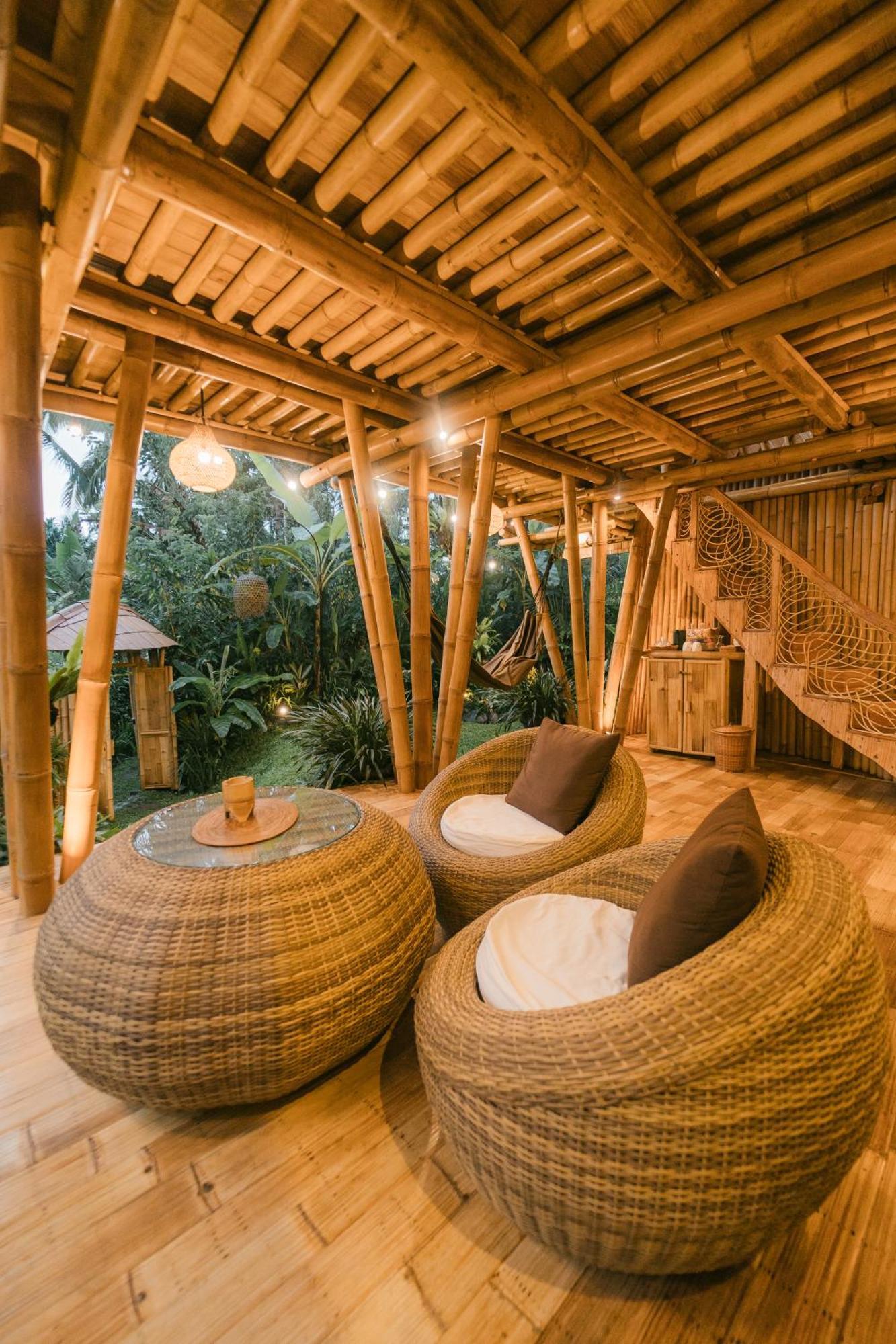Вилла Alamvaya Bali Bamboo House Сидемен Экстерьер фото