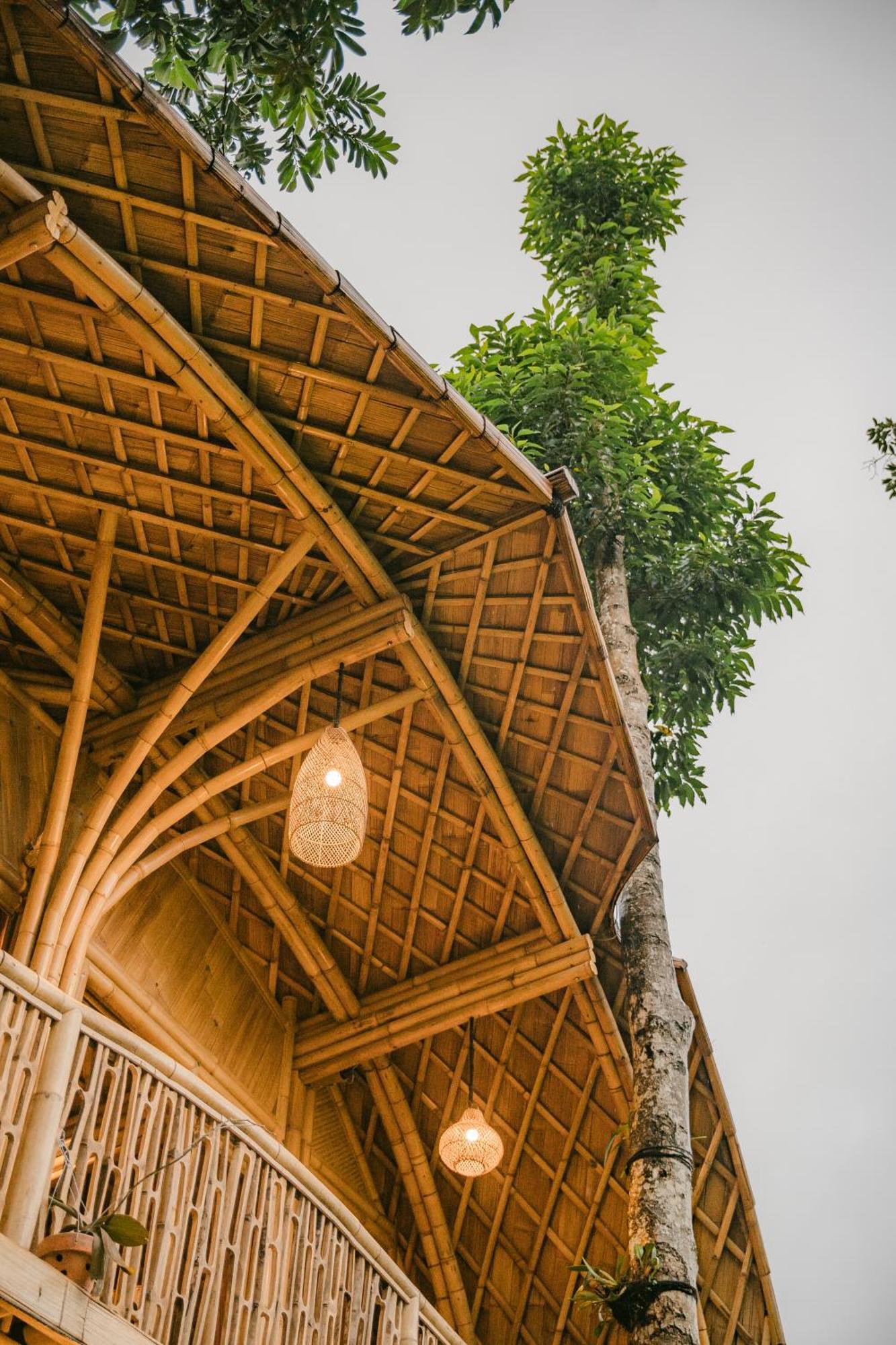 Вилла Alamvaya Bali Bamboo House Сидемен Экстерьер фото